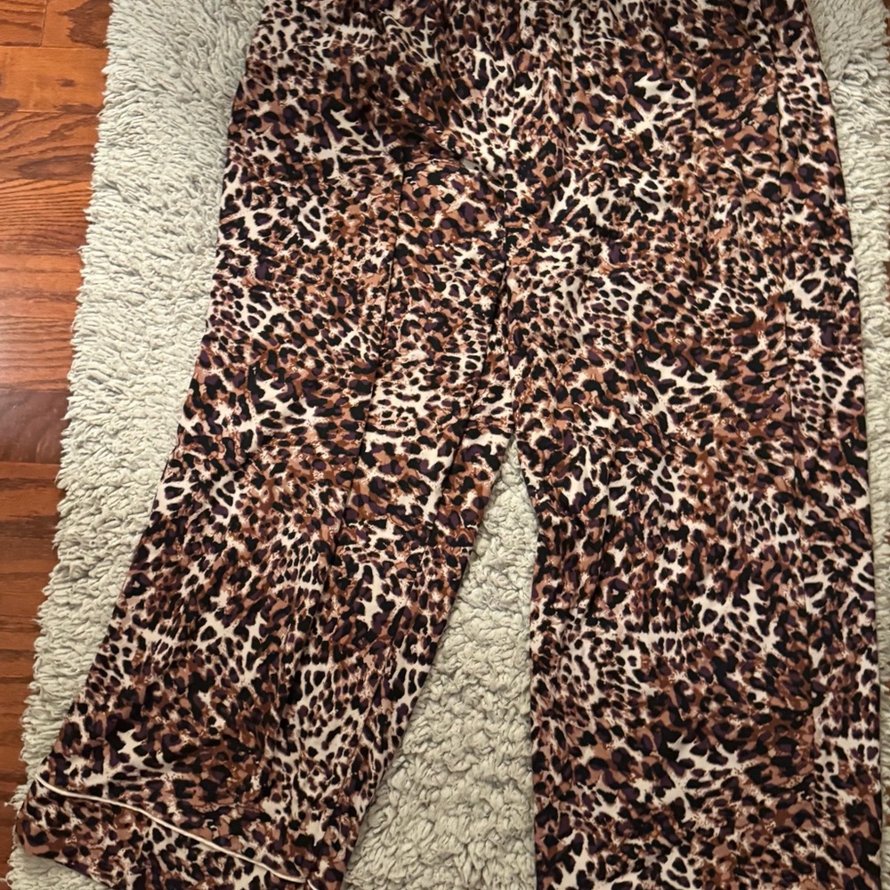 Animal print pj bottoms
